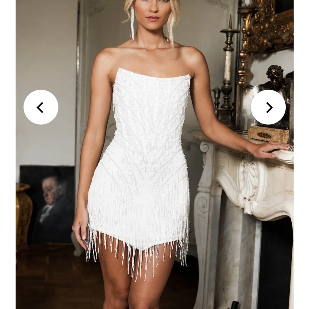 Elegant White Strapless Dress - NWT